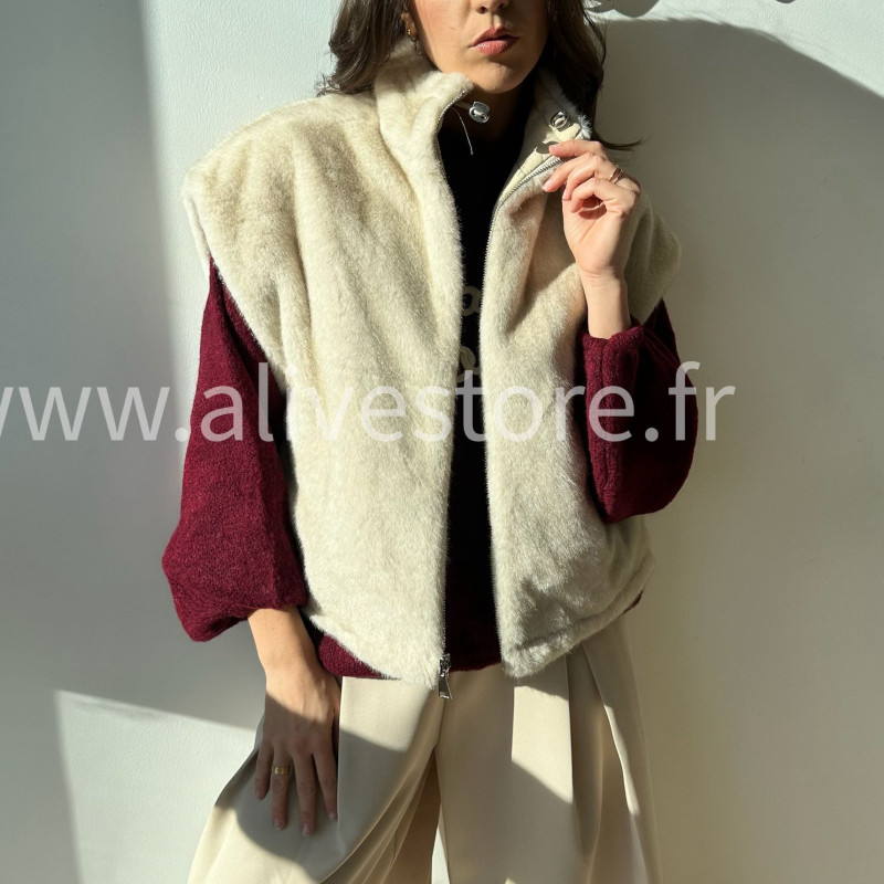 Veste réversible fourrure femme – ALIVE STORE