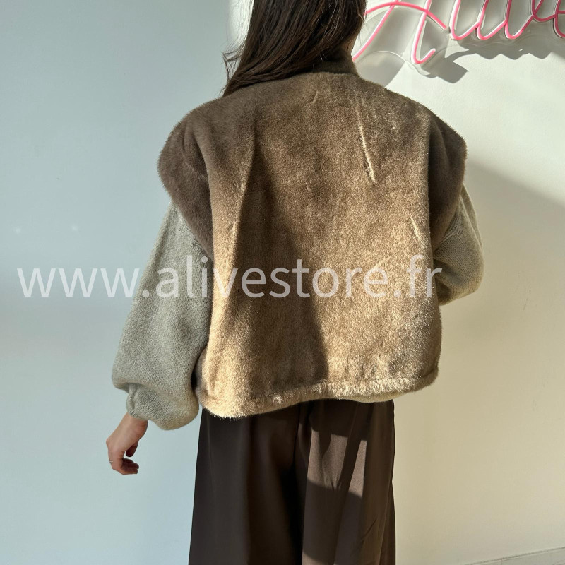 Veste réversible fourrure femme – ALIVE STORE
