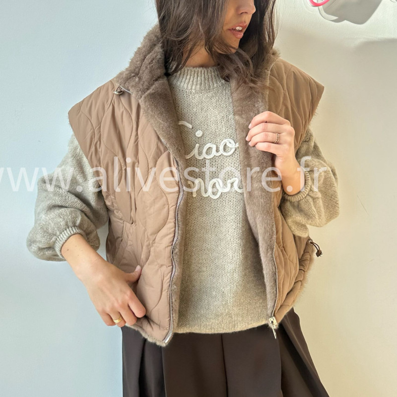 Veste réversible fourrure femme – ALIVE STORE