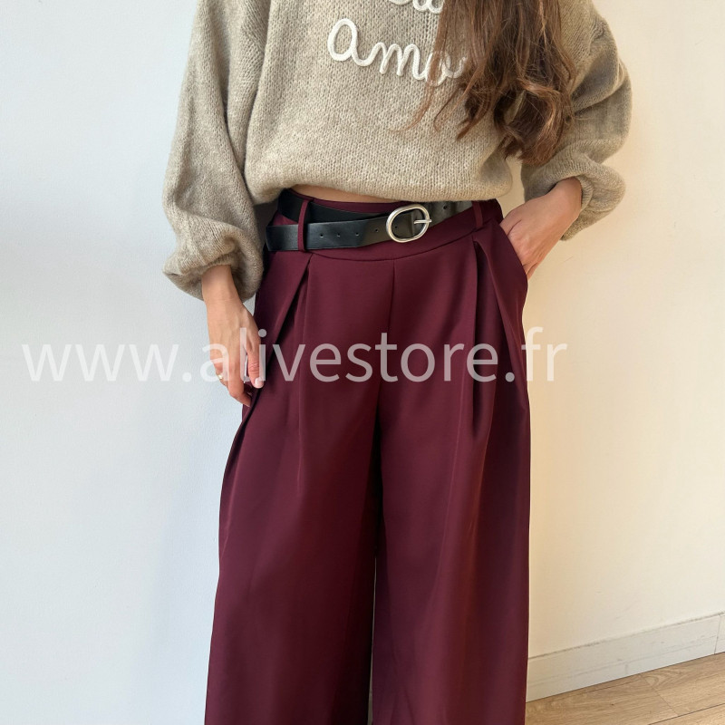 Pantalon large Eva femme ceinture incluse Alive Store