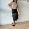 Jupe Livia simili dentelle noire femme Alive Store