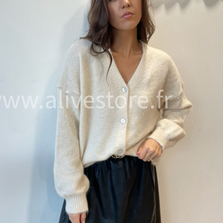 Gilet Élya femme maille douce col V Alive Store