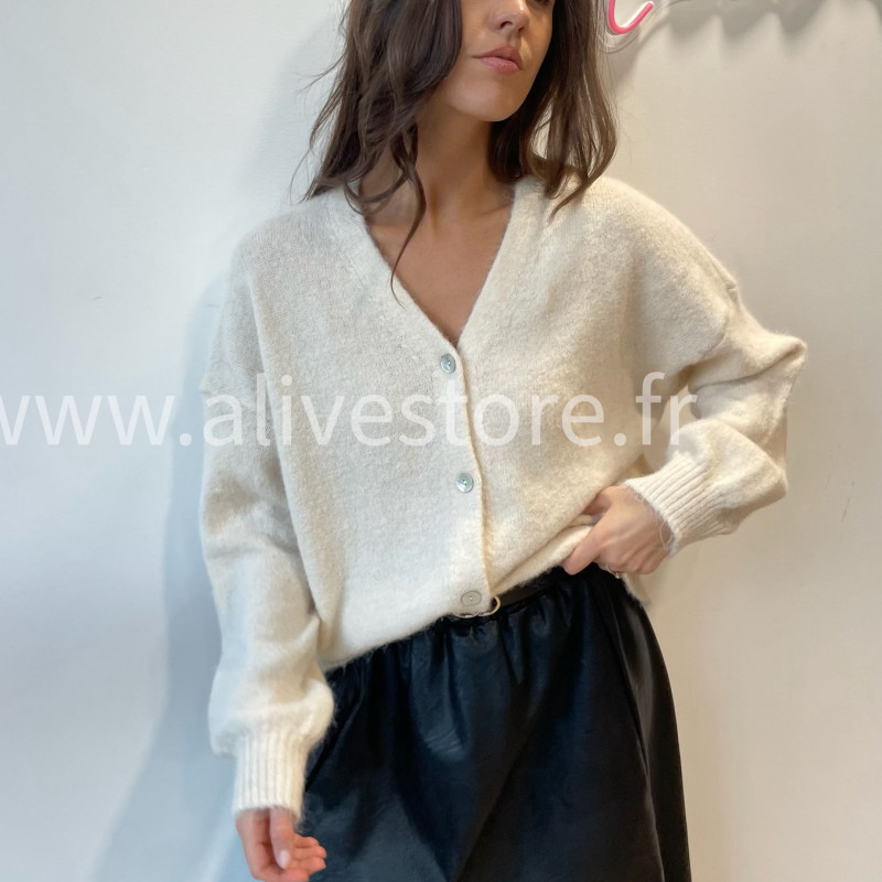 Gilet Élya femme maille douce col V Alive Store