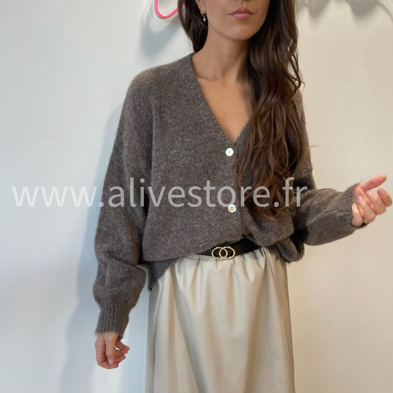 Gilet Élya femme maille douce col V Alive Store