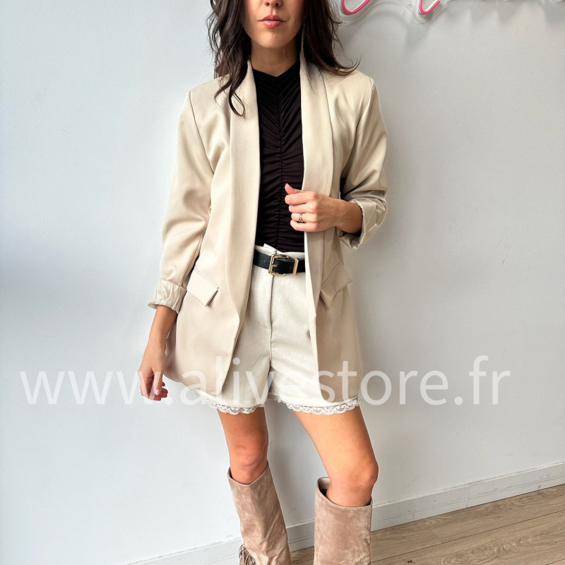 Short dentelle Elya femme avec ceinture – Alive Store