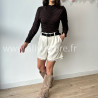 Short dentelle Elya femme avec ceinture – Alive Store