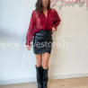 Jupe simili drapée Mila femme – Alive Store