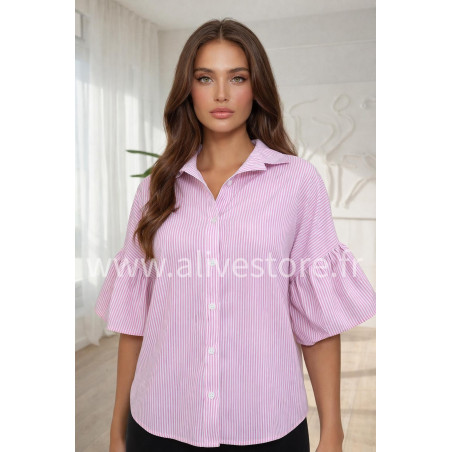 CHEMISE MANCHES VOLUMINEUSES LINA
