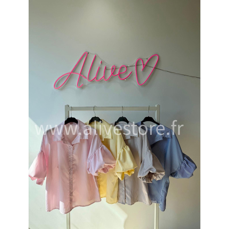 CHEMISE MANCHES VOLUMINEUSES LINA