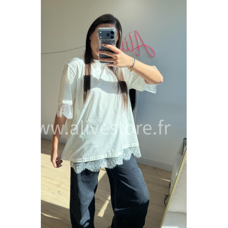 T-SHIRT LINA DOS DENTELLE