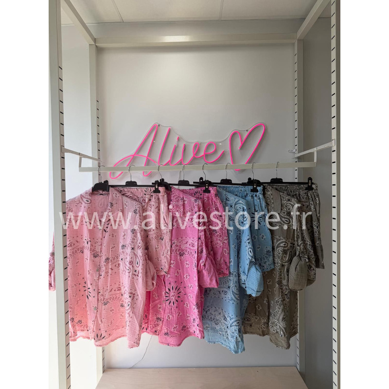 CHEMISE BANDANA COTON