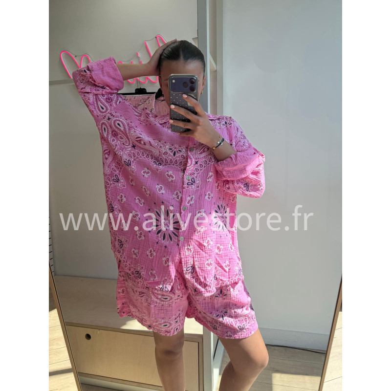 CHEMISE BANDANA COTON