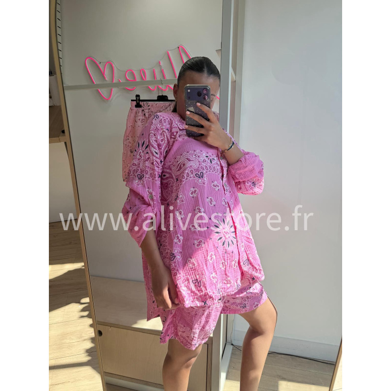CHEMISE BANDANA COTON