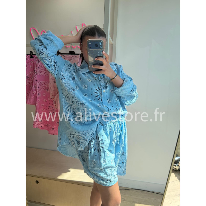 CHEMISE BANDANA COTON