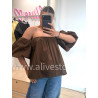 TOP BUSTIER MANCHES BOUFFANTES LÉA