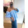 TOP BUSTIER MANCHES BOUFFANTES LÉA