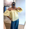 TOP BUSTIER MANCHES BOUFFANTES LÉA