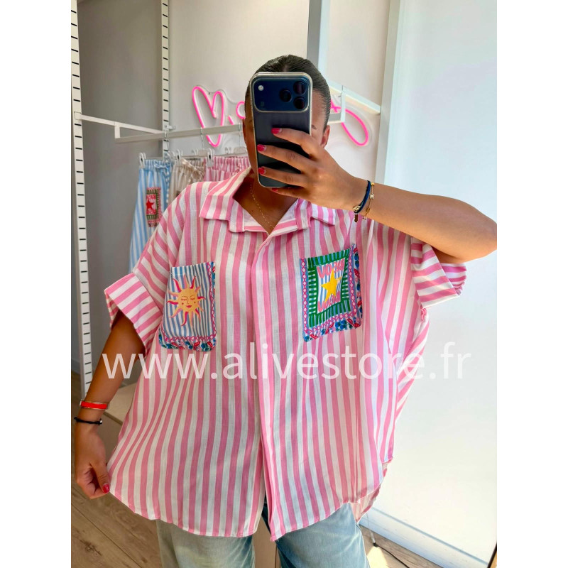 CHEMISE SOLÉA RAYÉE
