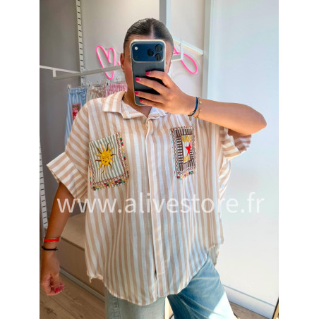 CHEMISE SOLÉA RAYÉE